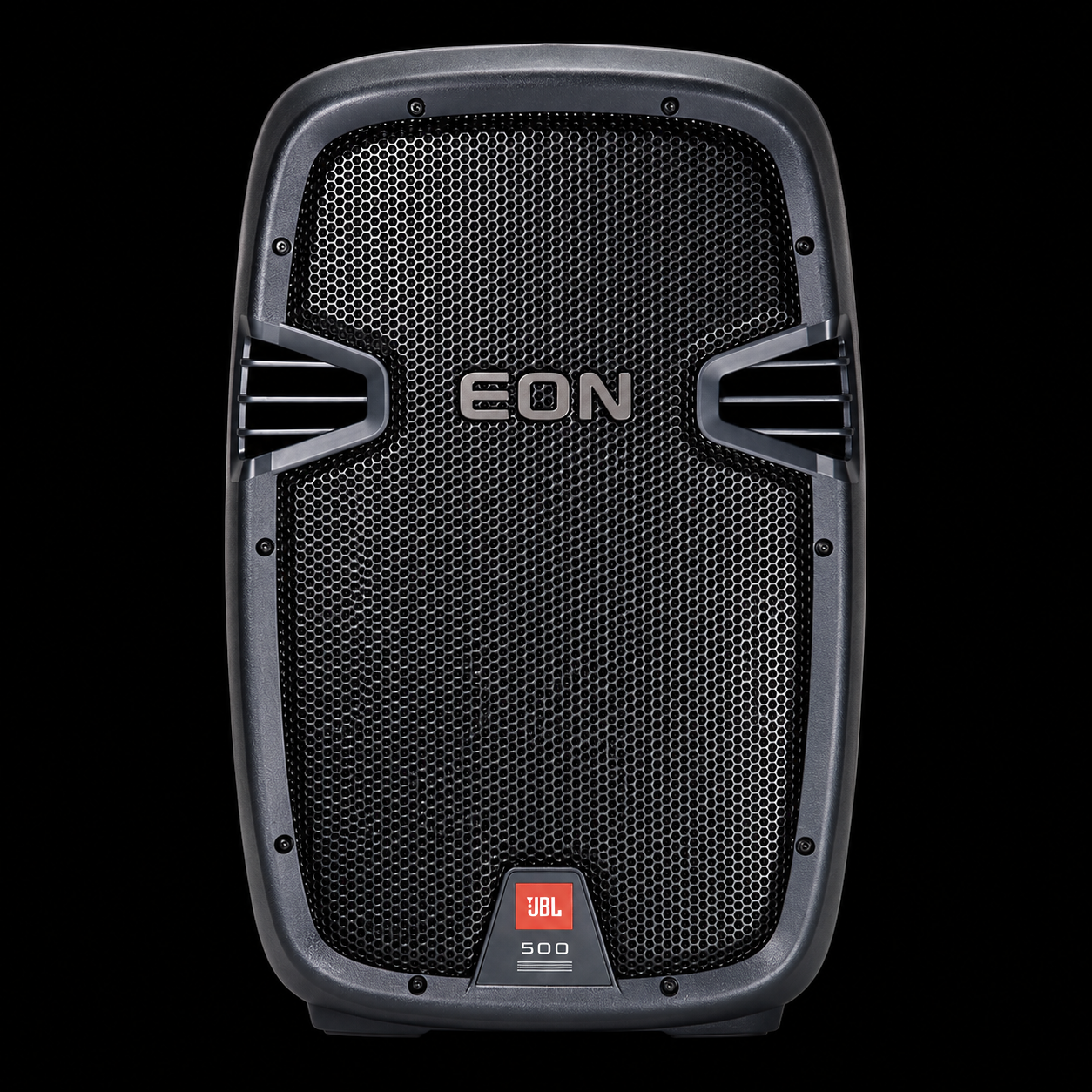 JBL EON 510 auf schwarzem Hintergrund